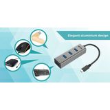 USB Hub I-Tec C31HUBMETAL403 USB X 4 Grey