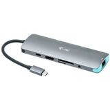 i-tec Metal C31NANODOCKLANPD laptop dock & poortreplicator Bedraad USB 3.2 Gen 1 (3.1 Gen 1) Type-C Zilver, Turkoois
