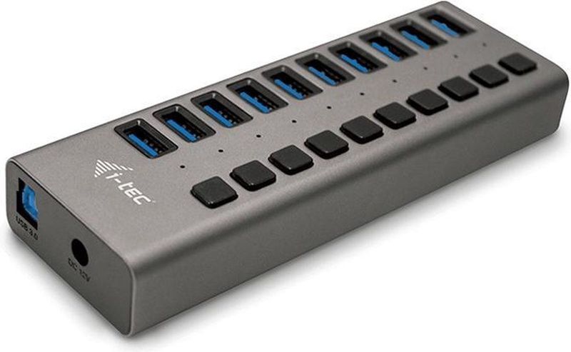 I-tec USB Oplader - 10 Poorten - Power Adapter 48W