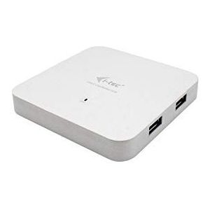 i-tec USB-C HUB 4X USB 3.0 met ondersteuning voor snel opladen (BC 1.2) en 1x USB-C met Power Delivery/Data, C31HUBMETAL4