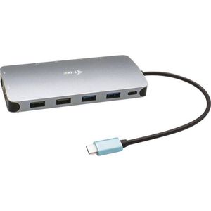i-tec USB-C 3x Full HD Nano Docking Station - 2x DisplayPort 1x HDMI 1x GLAN 1x USB-C 2x USB 3.1 2x USB 2.0 1x Audio Power Delivery 100W