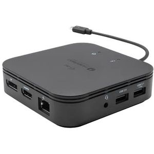 i-tec Thunderbolt 3 Travel Docking Station 2x4K - 1x DisplayPort, 1x HDMI, 1x USB 3.1, 1x USB 2.0, 1x GLAN Ethernet, 1x Audio