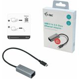 i-tec USB-C 2.5Gbps Ethernet-adapter - 10/100/1000/2500 Mbps