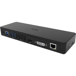 i-tec USB 3.0/USB-C docking station - HDMI, DVI, VGA-adapter, 2x USB 3.0, 4x USB 2.0, GLAN, Audio/Mik