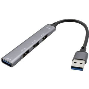 i-tec Metal U3HUBMETALMINI4 interface hub USB 3.2 Gen 1 (3.1 Gen 1) Type-A Metallic