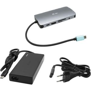 USB-C Metal Nano Dock HDMI/VGA LAN Power Delivery 100W Oplader