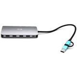 i-Tec USB-C Nano Dock - 2x HDMI + VGA + Ethernet + USB-A + Kaartlezer