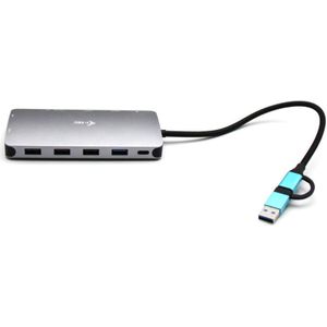 i-Tec USB-C Nano Dock - 2x HDMI + VGA + Ethernet + USB-A + Kaartlezer