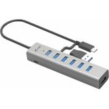 i-tec C31HUBMETAL703 interface hub USB 3.2 Gen 1 (3.1 Gen 1) Type-C 5000 Mbit/s Grijs