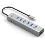 i-tec C31HUBMETAL703 interface hub USB 3.2 Gen 1 (3.1 Gen 1) Type-C 5000 Mbit/s Grijs
