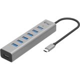 i-tec C31HUBMETAL703 interface hub USB 3.2 Gen 1 (3.1 Gen 1) Type-C 5000 Mbit/s Grijs