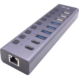 i-Tec CACHARGEHUB9LAN USB-hub, grijs