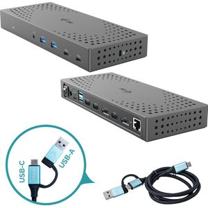 I-Tec - Docking station - USB-C / USB4 / USB 3.0 Thunderbolt 3 / Thunderbolt 4 - 3 x HDMI 2 x DP - GigE