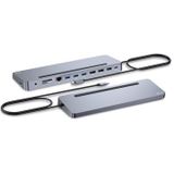 i-tec C31FLAT2PDPRO100W laptop dock & poortreplicator Bedraad USB 3.2 Gen 1 (3.1 Gen 1) Type-C Zilver