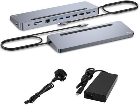 i-tec C31FLAT2PDPRO100W laptop dock & poortreplicator Bedraad USB 3.2 Gen 1 (3.1 Gen 1) Type-C Zilver