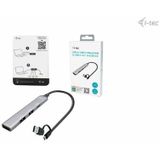i-tec CAHUBMETALMINI4 interface hub USB 3.2 Gen 1 (3.1 Gen 1) Type-A + Type-C 5000 Mbit/s Zilver