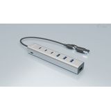 I-TEC - Cahubmetaal7 - Docking Station - Grijs - Metalen Constructie - 7 Haven