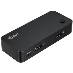 i-tec - Universal KVM HUB - Zwart - USB-C en USB-A - 4 Poorten