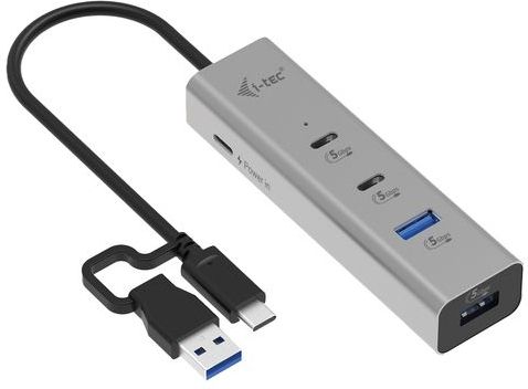 I-tec - Usb A/c 7 Port Hub - Zwart - Metalen Behuizing - Compact Formaat