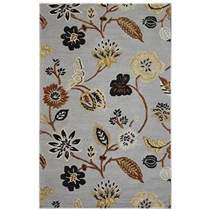 Bloemen 1510 Zilver 122x183cm