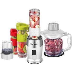 CONCEPT Hausgeräte SM3391 Smoothie Mixer Fresh and Nutri, met rubber bekleed roestvrij staal, 700 W, wit