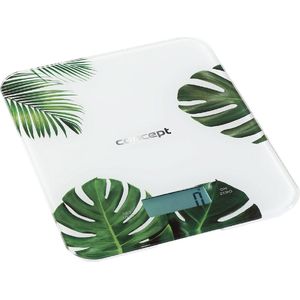 Concept  - Digitale Keukenweegschaal - Monstera - 15kg Klok Timer Monstera Floral Design Max. 15kg met Ophanghaak