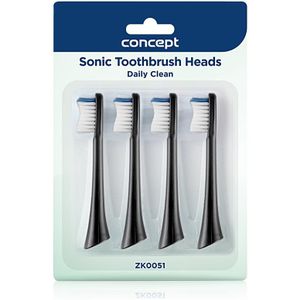 Concept Hausgeräte ZK0051 Verwisselbare borstelkoppen, Daily Clean voor de dagelijkse verzorging, zwart