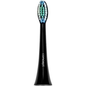 Concept Hausgeräte ZK0006 Daily Clean, verwisselbare borstelkoppen voor dagelijkse verzorging, 4 stuks voor Concept ZK40xx, zwart