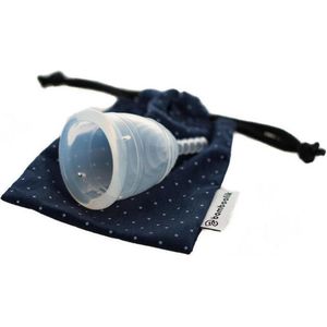 Bamboolik menstruatiecup zacht - klein - small - met stoffen bewaarzakje (100% katoen) - 100% medische siliconen - milieuvriendelijk