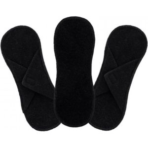 Bamboolik - Wasbare Inlegkruisjes - Zwart - Biologisch Katoen - 3 Stuks