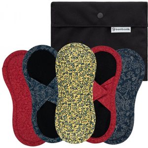 Bamboolik Satijnen - Katoenen Inlegkruisjes - Set van 5 + Wetbag - Comfortabel - Ademend - Absorberend