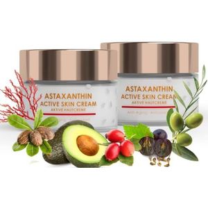 green idea - Astaxanthine crème - anti-vervuiling dagcrème - anti-rimpelcrème - natuurlijke verzorging voor droge huid - wilde rozenolie, sheaboter, panthenol 50 ml