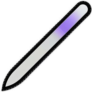 Mont Bleu glazen nagelvijl in een fluwelen zakje, regenboogkleuren, echt getemperd Tsjechisch glas – levenslange garantie – handgemaakt in Tsjechië – beste nagelvijlen voor natuurlijke nagels