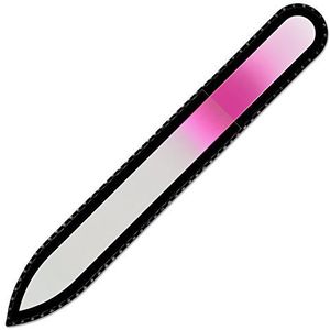 Mont Bleu glazen nagelvijl in een fluwelen zakje, regenboogkleuren, echt getemperd Tsjechisch glas – levenslange garantie – handgemaakt in Tsjechië – beste nagelvijlen voor natuurlijke nagels