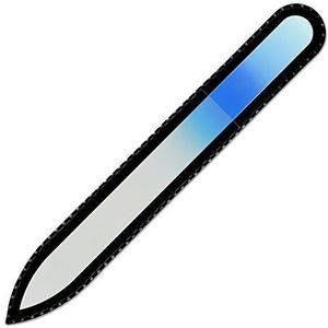 Mont Bleu glazen nagelvijl in een fluwelen zakje, regenboogkleuren, echt getemperd Tsjechisch glas – levenslange garantie – handgemaakt in Tsjechië – beste nagelvijlen voor natuurlijke nagels