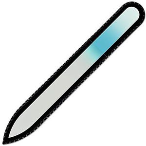 Mont Bleu glazen nagelvijl in een fluwelen zakje, regenboogkleuren, echt getemperd Tsjechisch glas – levenslange garantie – handgemaakt in Tsjechië – beste nagelvijlen voor natuurlijke nagels