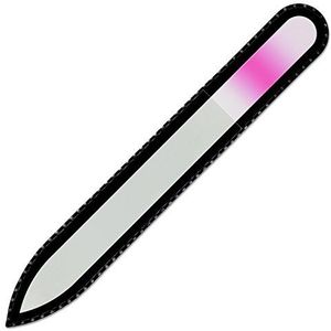 Mont Bleu glazen nagelvijl in een fluwelen zakje, regenboogkleuren, echt getemperd Tsjechisch glas – levenslange garantie – handgemaakt in Tsjechië – beste nagelvijlen voor natuurlijke nagels