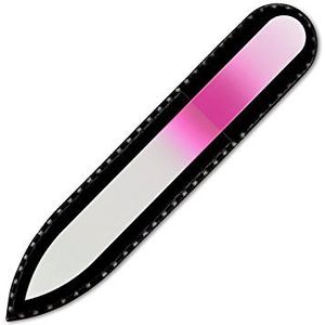 Mont Bleu klein glazen nagelvijl in een fluwelen zakje, regenboogkleuren, echt getemperd Tsjechisch glas – levenslange garantie – handgemaakt in Tsjechië – beste nagelvijlen voor natuurlijke nagels