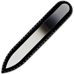 Mont Bleu klein glazen nagelvijl in een fluwelen zakje, regenboogkleuren, echt getemperd Tsjechisch glas – levenslange garantie – handgemaakt in Tsjechië – beste nagelvijlen voor natuurlijke nagels