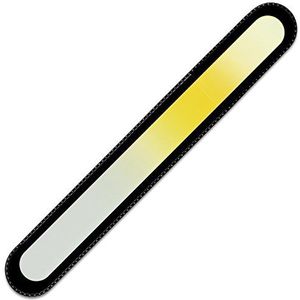 Mont Bleu groot glazen nagelvijl in een fluwelen zakje, regenboogkleuren, echt getemperd Tsjechisch glas – levenslange garantie – handgemaakt in Tsjechië – beste nagelvijlen voor natuurlijke nagels