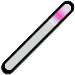 Mont Bleu groot glazen nagelvijl in een fluwelen zakje, regenboogkleuren, echt getemperd Tsjechisch glas – levenslange garantie – handgemaakt in Tsjechië – beste nagelvijlen voor natuurlijke nagels