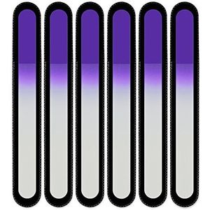 Mont Bleu groot glazen nagelvijl in een fluwelen zakje, echt getemperd Tsjechisch glas – levenslange garantie – handgemaakt in Tsjechië – beste nagelvijlen voor natuurlijke nagels