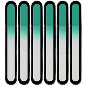 Mont Bleu groot glazen nagelvijl in een fluwelen zakje, echt getemperd Tsjechisch glas – levenslange garantie – handgemaakt in Tsjechië – beste nagelvijlen voor natuurlijke nagels