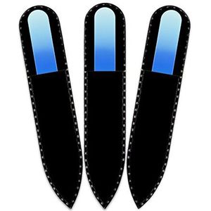 Mont Bleu klein glazen nagelvijl in een fluwelen zakje, regenboogkleuren, echt getemperd Tsjechisch glas – levenslange garantie – handgemaakt in Tsjechië – beste nagelvijlen voor natuurlijke nagels