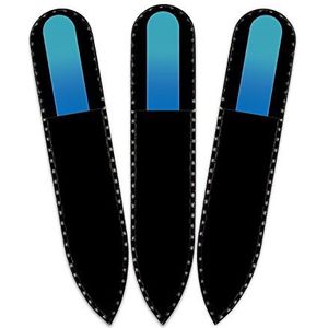 Mont Bleu klein glazen nagelvijl in een fluwelen zakje, regenboogkleuren, echt getemperd Tsjechisch glas – levenslange garantie – handgemaakt in Tsjechië – beste nagelvijlen voor natuurlijke nagels