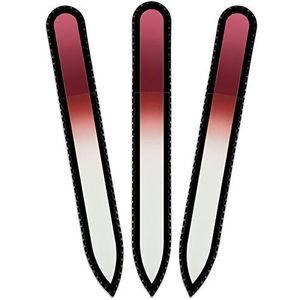 Mont Bleu glazen nagelvijl in een fluwelen zakje, regenboogkleuren, echt getemperd Tsjechisch glas – levenslange garantie – handgemaakt in Tsjechië – beste nagelvijlen voor natuurlijke nagels