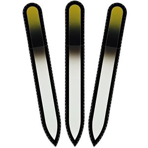 Mont Bleu glazen nagelvijl in een fluwelen zakje, regenboogkleuren, echt getemperd Tsjechisch glas – levenslange garantie – handgemaakt in Tsjechië – beste nagelvijlen voor natuurlijke nagels