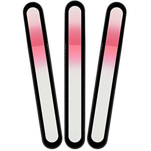 Mont Bleu groot glazen nagelvijl in een fluwelen zakje, regenboogkleuren, echt getemperd Tsjechisch glas – levenslange garantie – handgemaakt in Tsjechië – beste nagelvijlen voor natuurlijke nagels