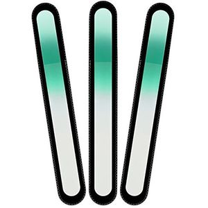 Mont Bleu groot glazen nagelvijl in een fluwelen zakje, regenboogkleuren, echt getemperd Tsjechisch glas – levenslange garantie – handgemaakt in Tsjechië – beste nagelvijlen voor natuurlijke nagels