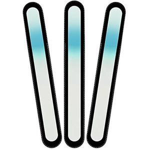 Mont Bleu groot glazen nagelvijl in een fluwelen zakje, regenboogkleuren, echt getemperd Tsjechisch glas – levenslange garantie – handgemaakt in Tsjechië – beste nagelvijlen voor natuurlijke nagels